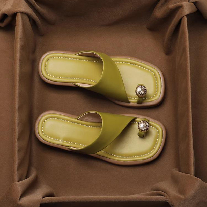 Chloé Montclair Slide Sandals with Toe Ring