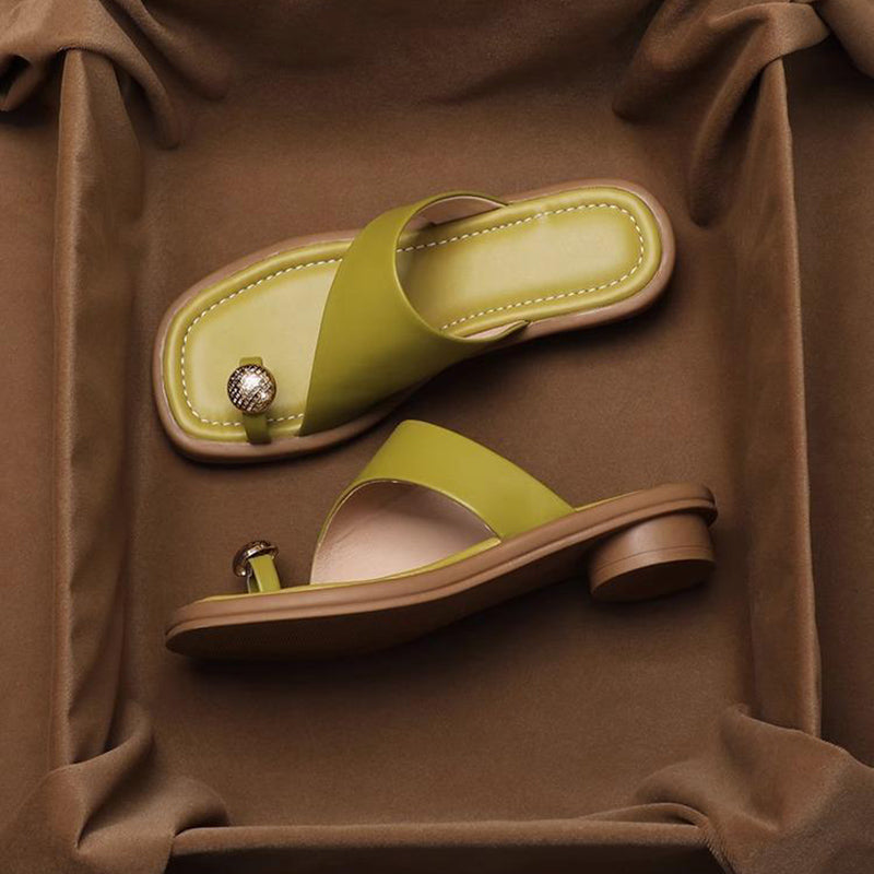Chloé Montclair Slide Sandals with Toe Ring