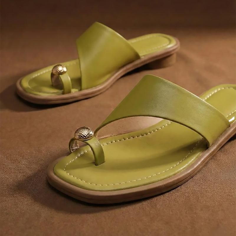 Chloé Montclair Slide Sandals with Toe Ring