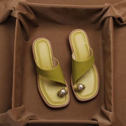 Chloé Montclair Slide Sandals with Toe Ring