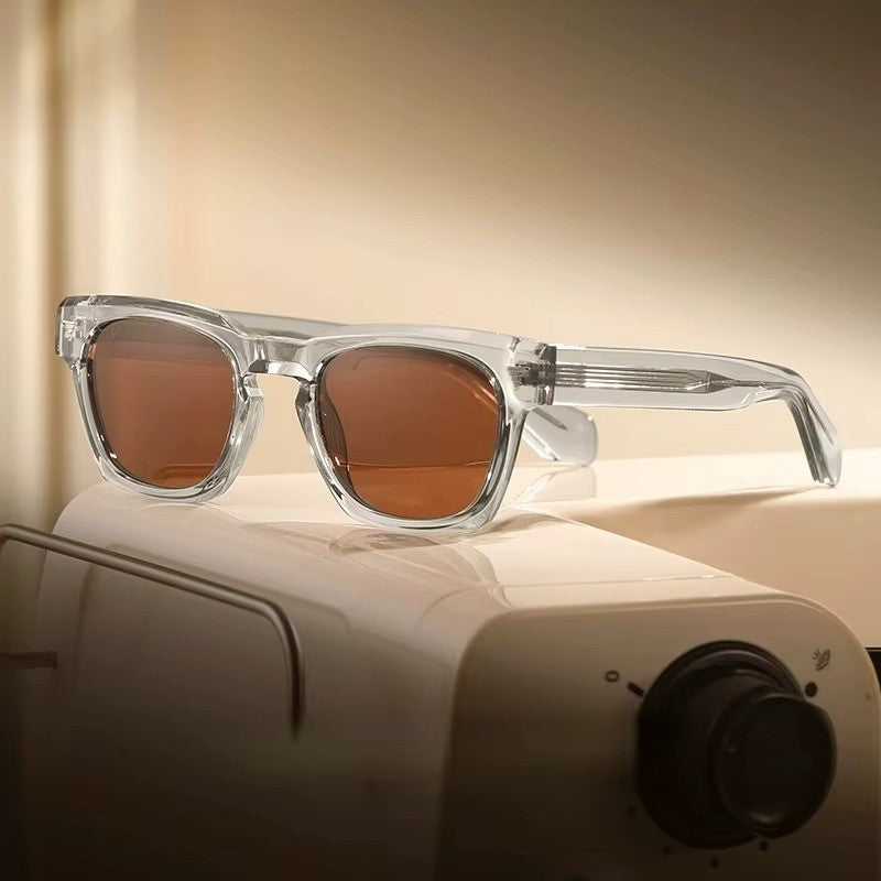 Classic Square Sunglasses with Clear Frame