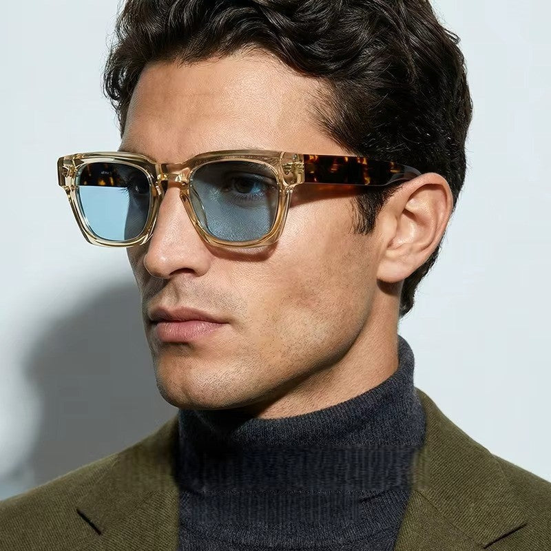 Classic Square Sunglasses with Clear Frame