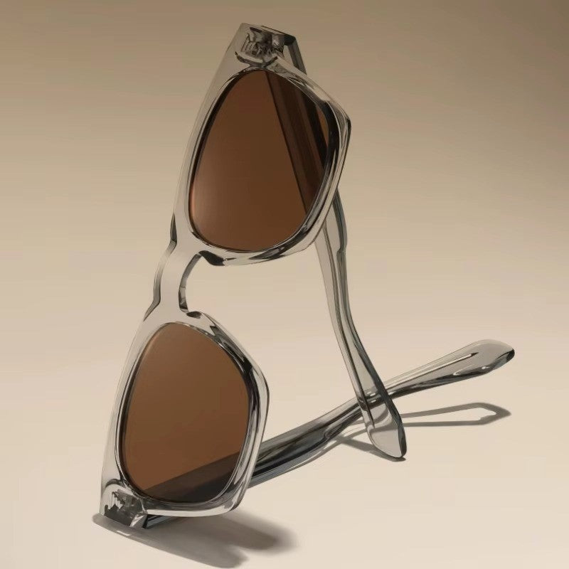 Classic Square Sunglasses with Clear Frame