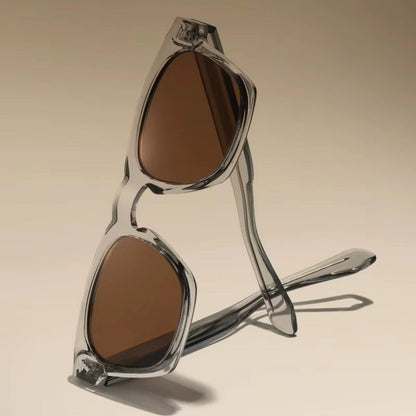 Classic Square Sunglasses with Clear Frame