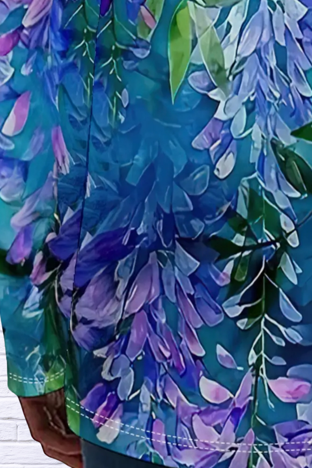 Floral Sprays of Purple and Blues Top