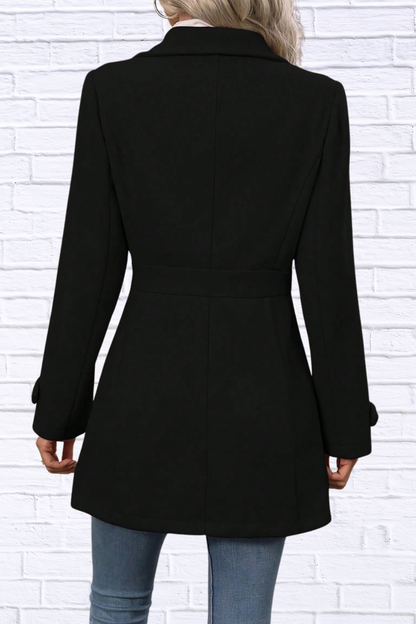 Collared Neck Button Up Coat