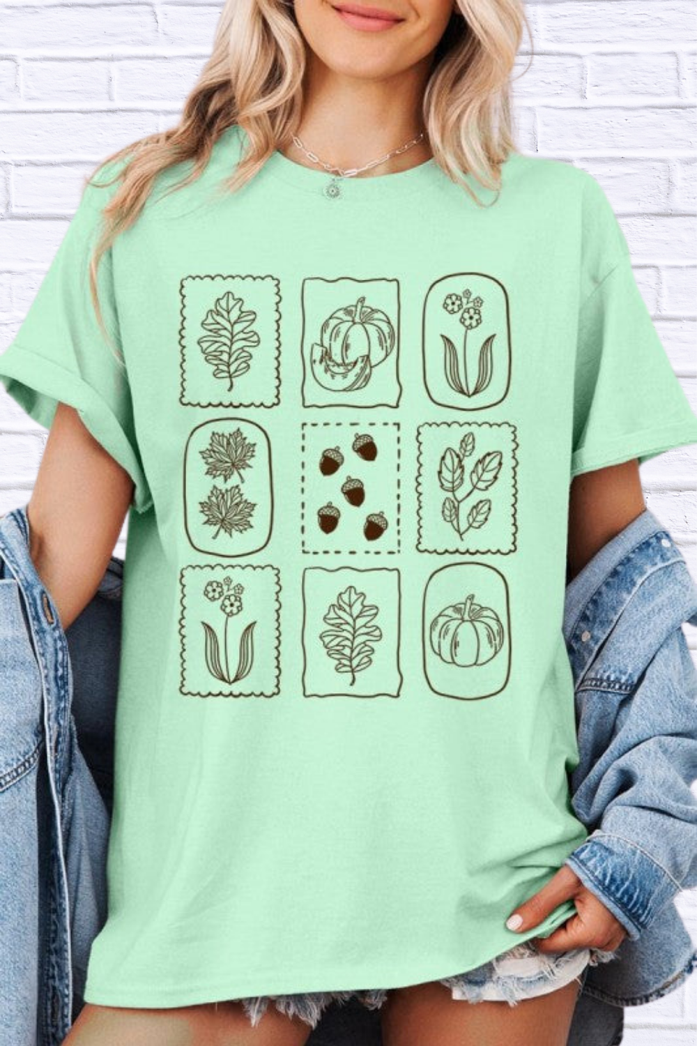 Autumn Graphic Heavy Cotton Tee MINT
