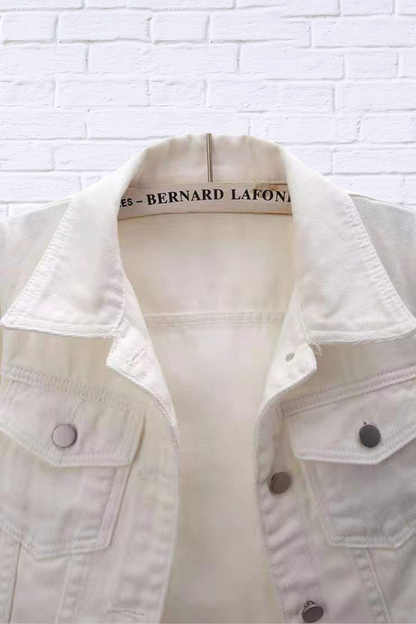 Full Size Cropped Denim Jacket Plus Size