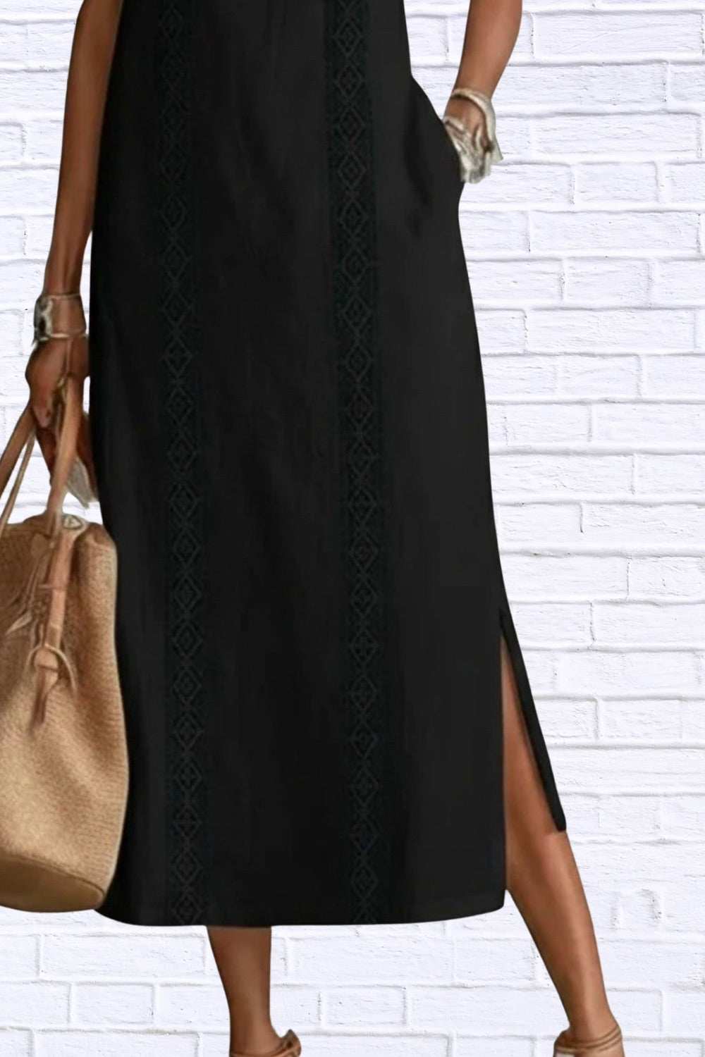 Sleeveless Side Slit Midi Dress | Elegant Women’s Style