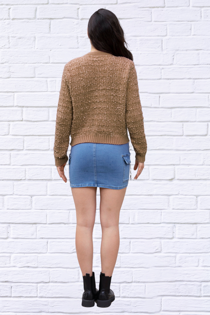 Button Up Round Neck Cardigan