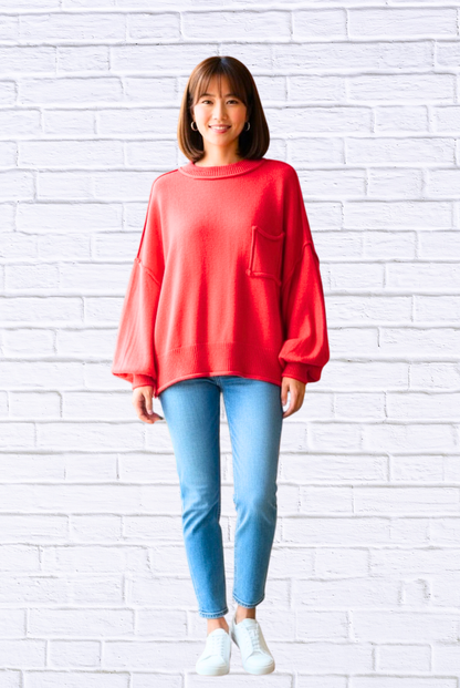 🩵 Changing Season Ribbed High-Neck Sweater