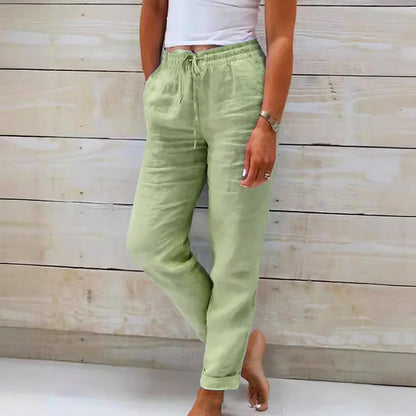 Elise Leroy Drawstring Pants with Elastic Waist