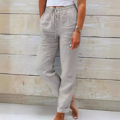 Elise Leroy Drawstring Pants with Elastic Waist