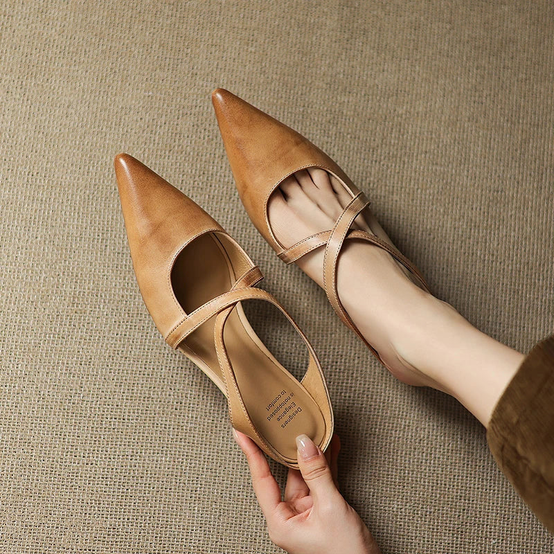 Eterna Luxe Genuine Leather Flats