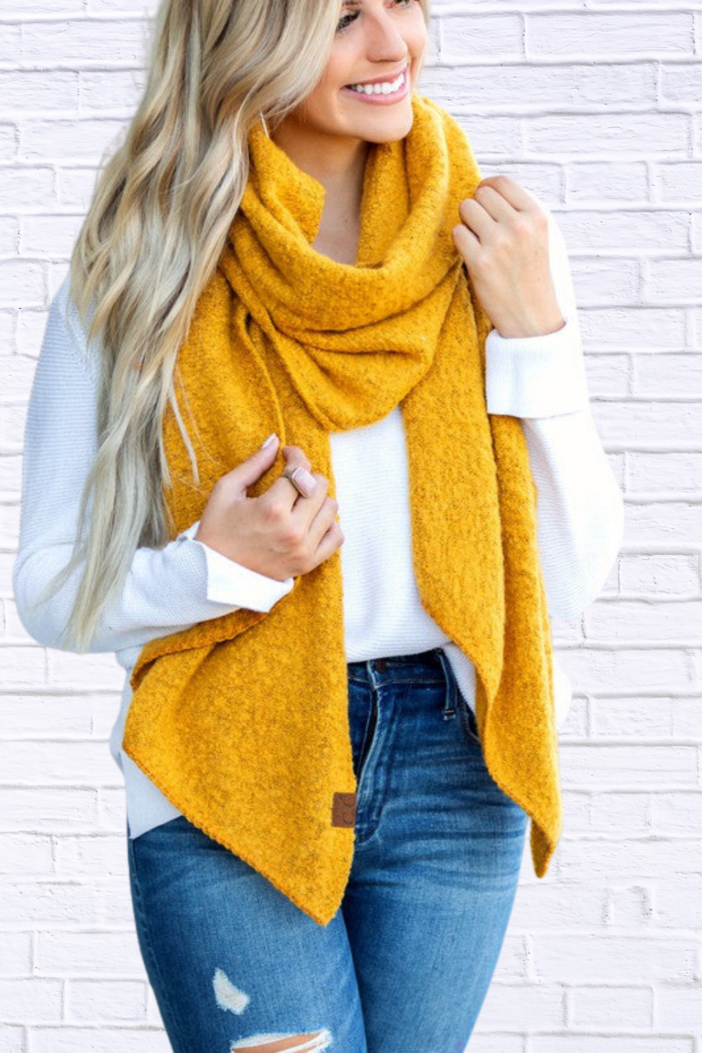 Draped Scarves Mustard OneSize