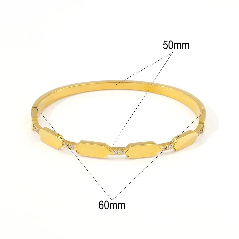 Gold Filled Tarnish Free Zircon Bangle