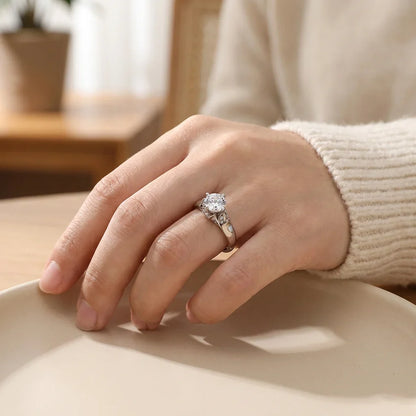 18K PVD Gold Plated 7mm Zircon Luxury Ring