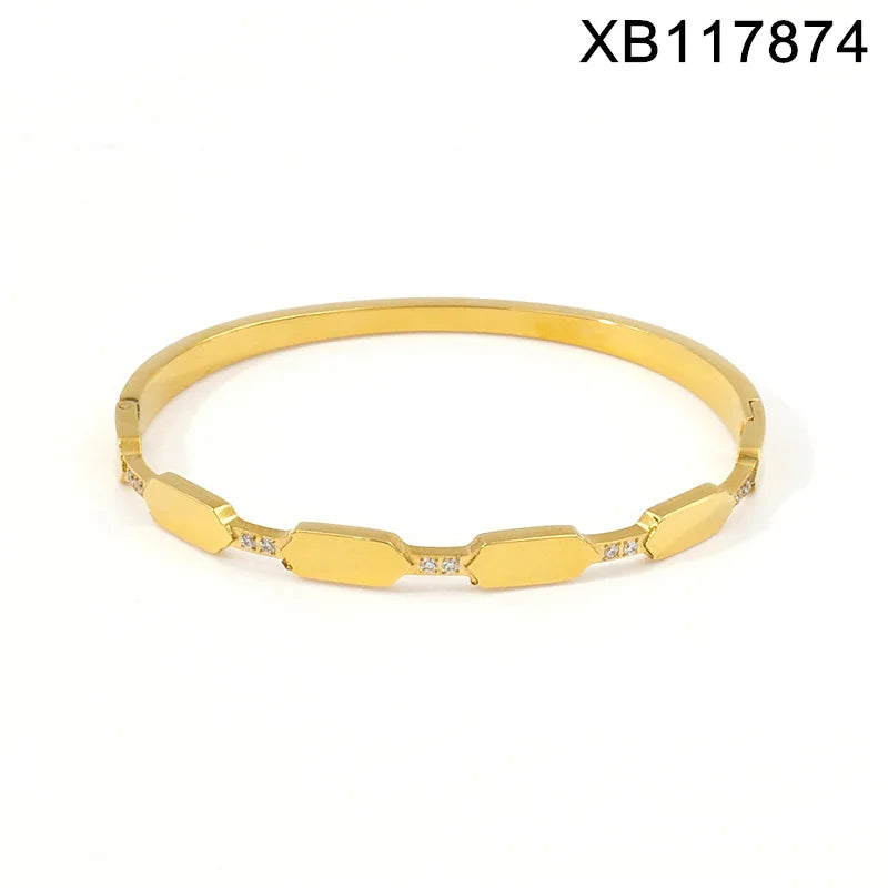 Gold Filled Tarnish Free Zircon Bangle