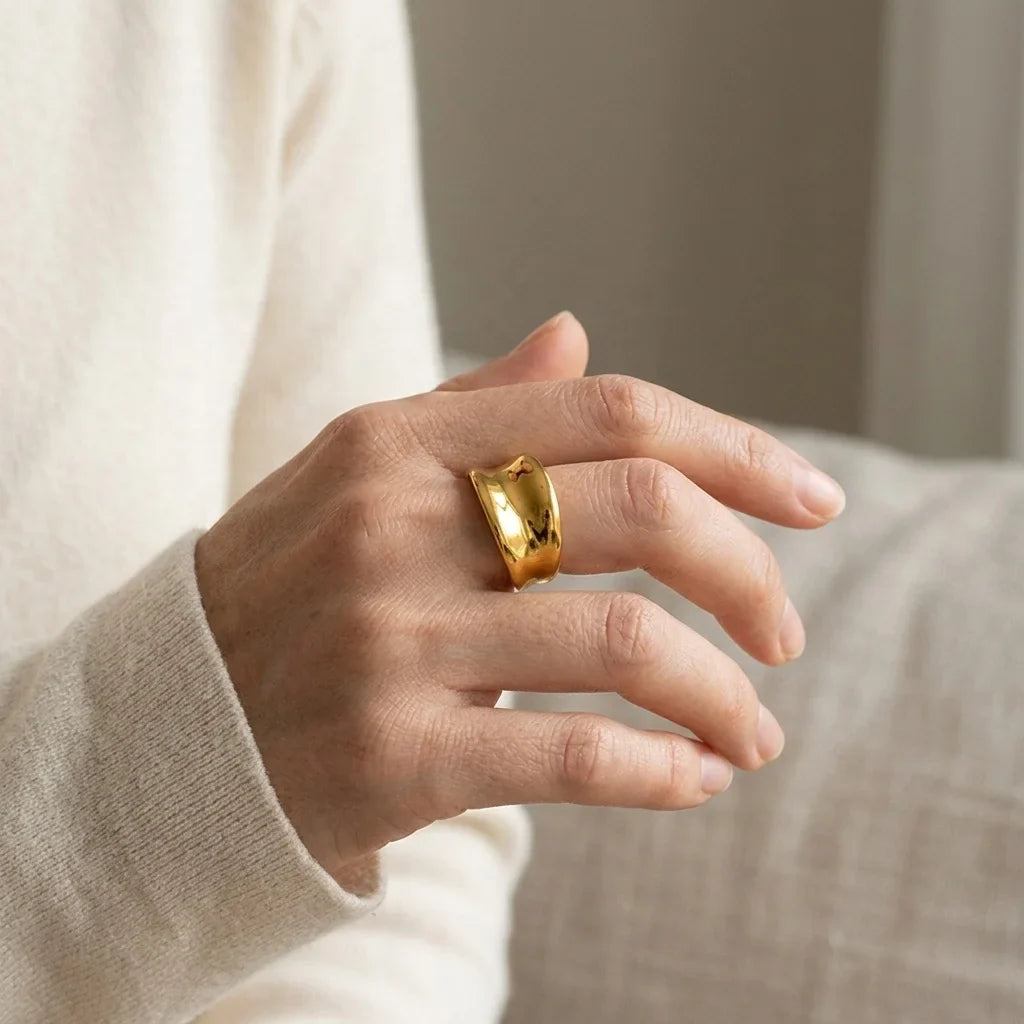 Hypoallergenic Non Tarnish Adjustable Ring