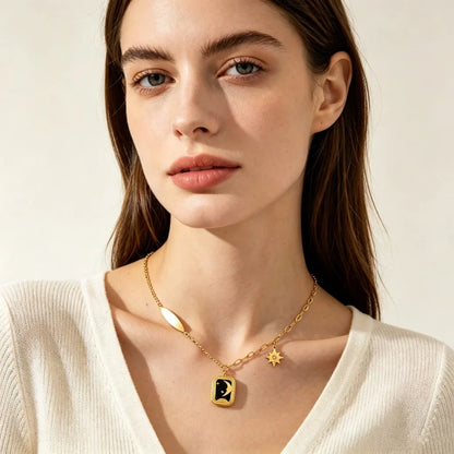 18K Gold Plated Pendant Chain Necklace