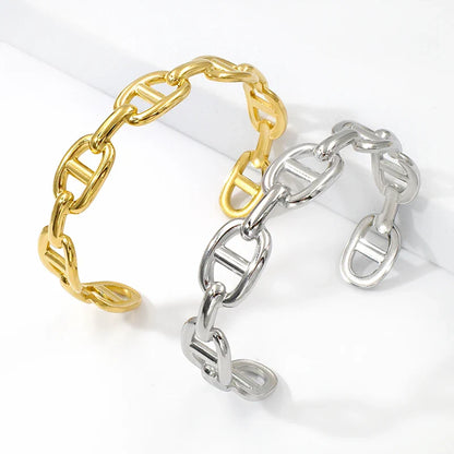 18K Gold Plated Cuff Bangle Bracelet