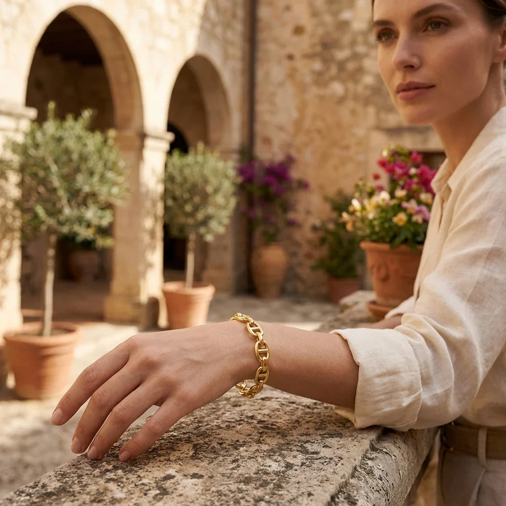18K Gold Plated Cuff Bangle Bracelet