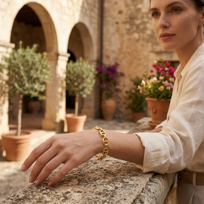 18K Gold Plated Cuff Bangle Bracelet