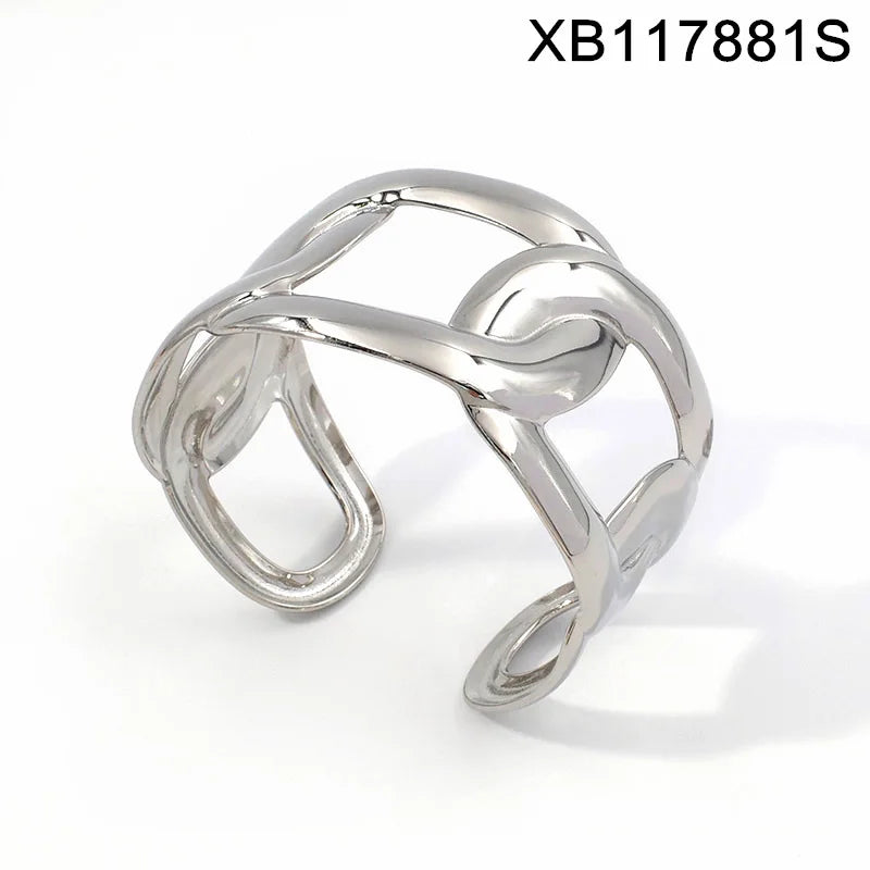 Designer Chunky 18K Gold Plated Tarnish Free Cuff Bangle