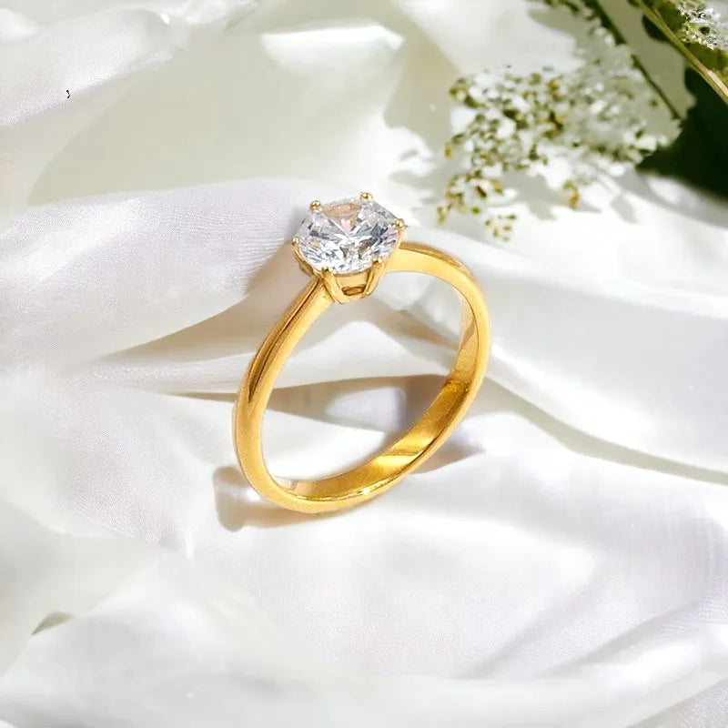 Classic 6 Prong Diamond Ring Zircon