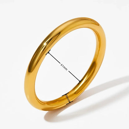 Minimalist Tarnish Free 18K Gold Plated Hypoallergenic Bangle