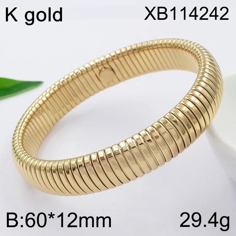 Stretchable 18K Gold Plated Bracelets Jewelry