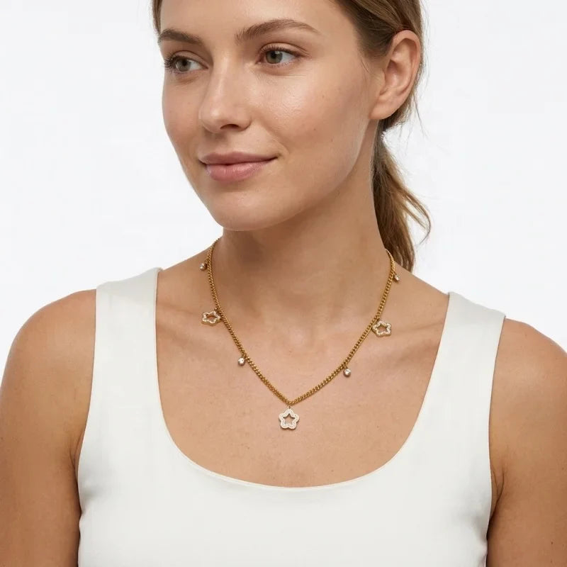 Trendy Elegant 18K Gold Plated Coin Necklace