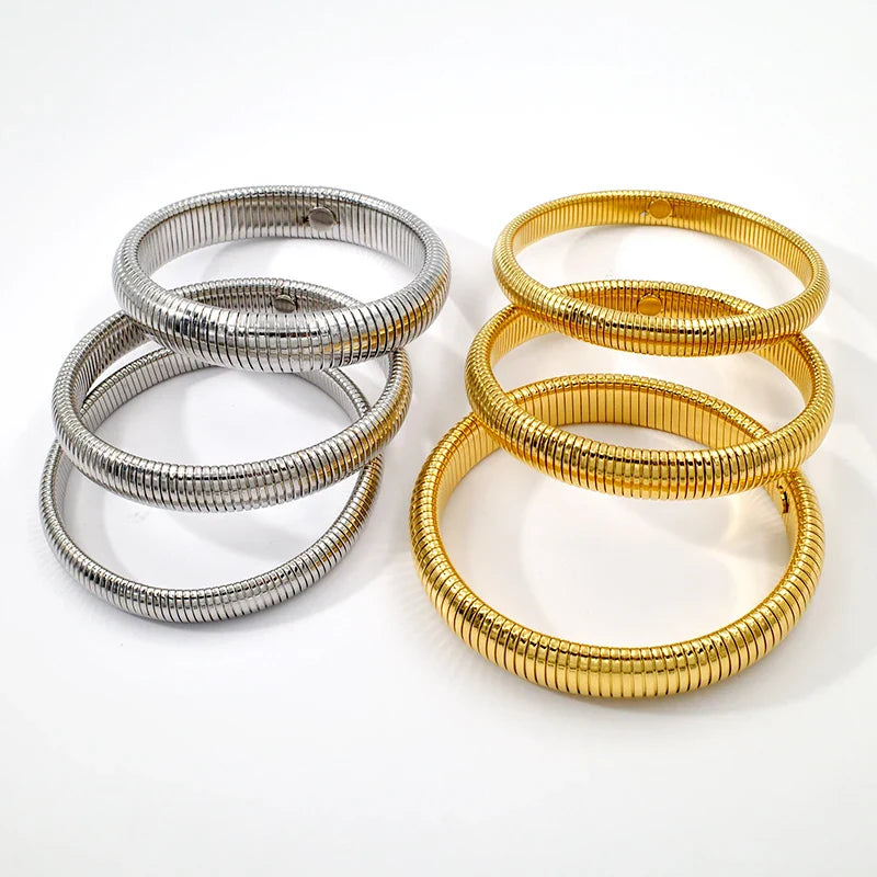 Stretchable 18K Gold Plated Bracelets Jewelry
