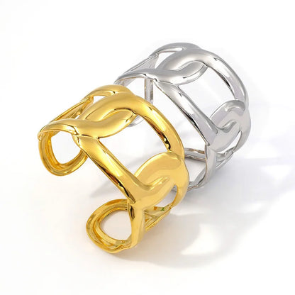 Designer Chunky 18K Gold Plated Tarnish Free Cuff Bangle