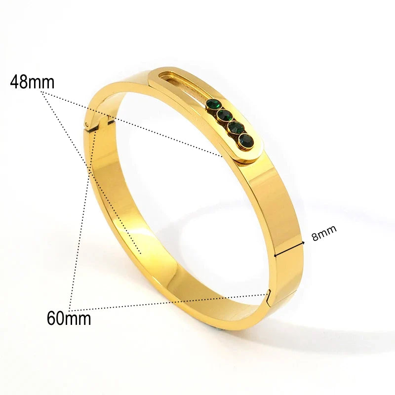 Gold Filled Tarnish Free Zircon Bangle