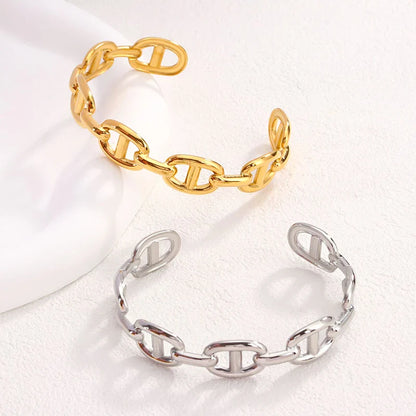 18K Gold Plated Cuff Bangle Bracelet