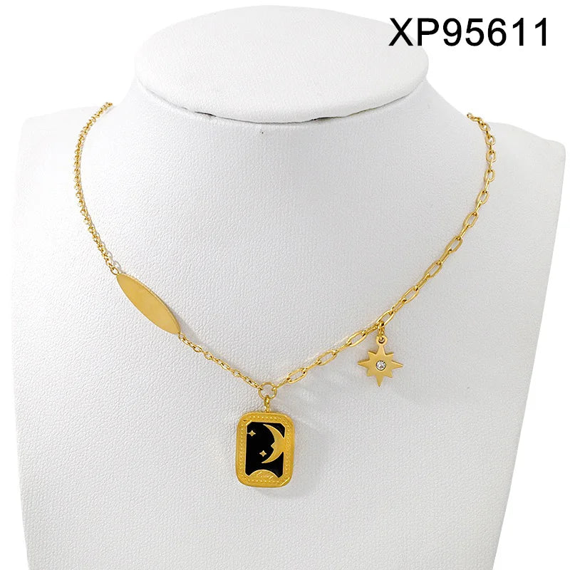 18K Gold Plated Pendant Chain Necklace
