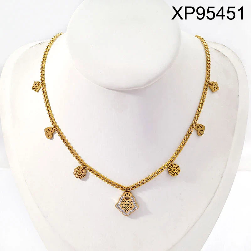 Trendy Elegant 18K Gold Plated Coin Necklace
