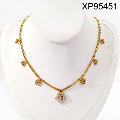 Trendy Elegant 18K Gold Plated Coin Necklace