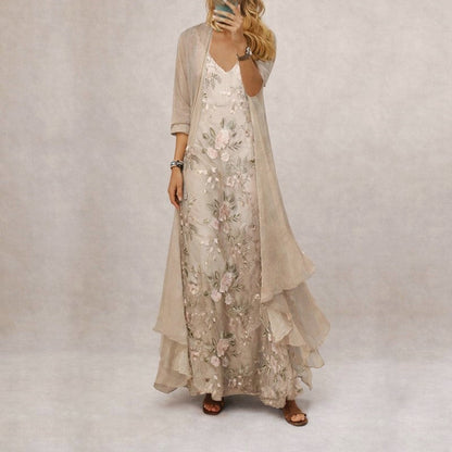 Nicole - Women's Floral Print Maxi Dress