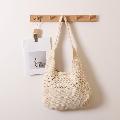 Casual Versatile Crochet Rope Bag One Size M