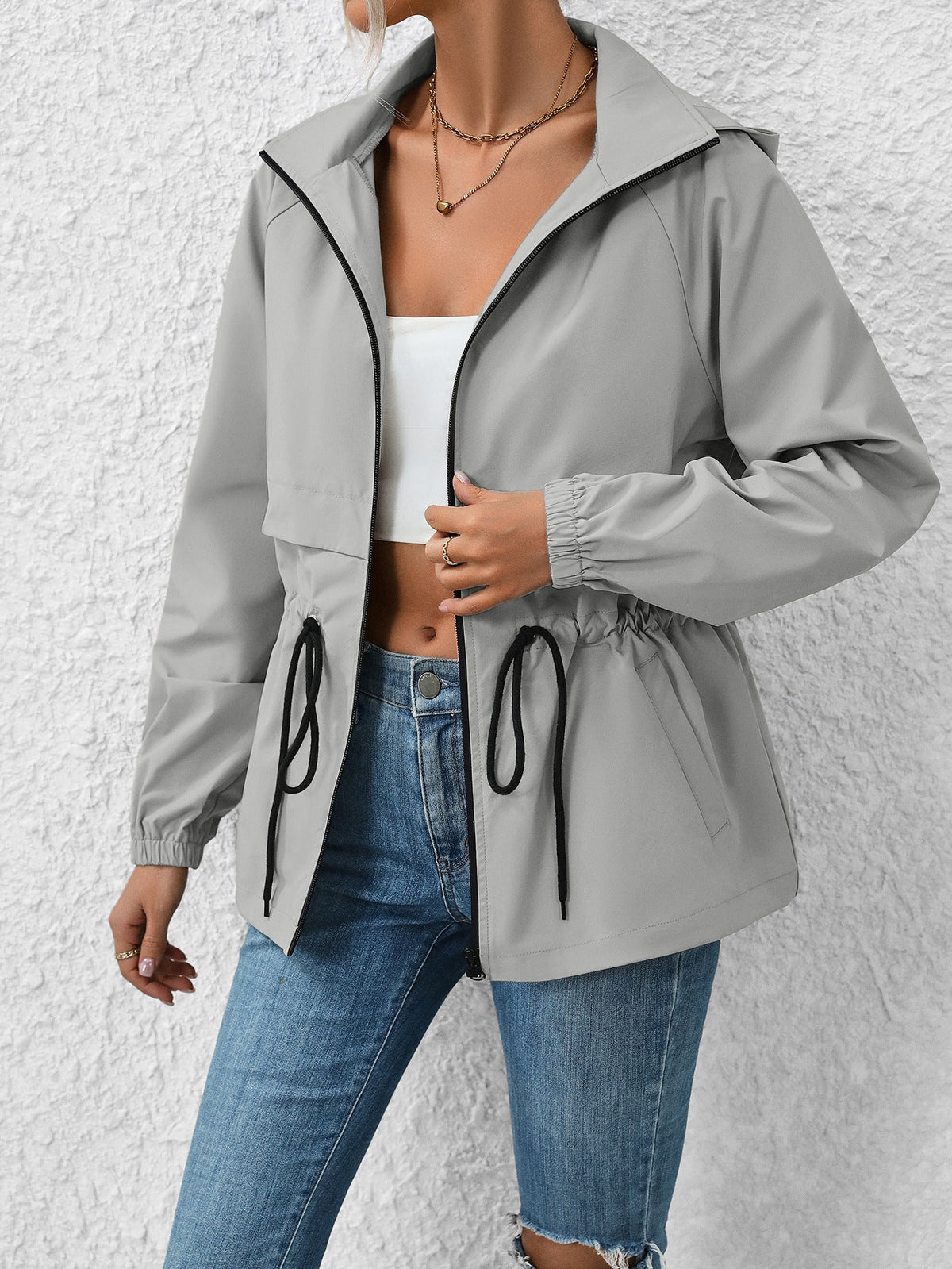 Waterproof Hooded Raincoat Jacket