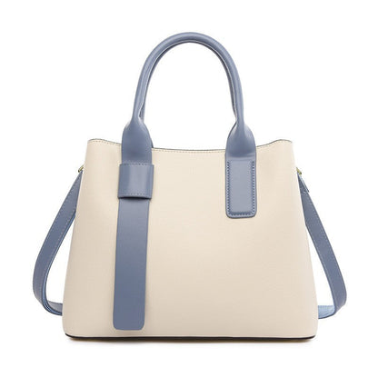 Day to Night Large Handbag Shoulder Bag One Size Beige with Blue