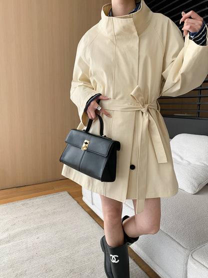 Graceful Draping Long Coat