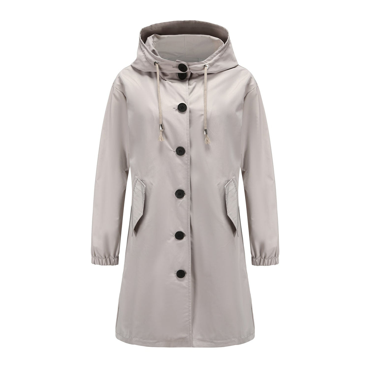 Waterproof Long Parkas Light Gray