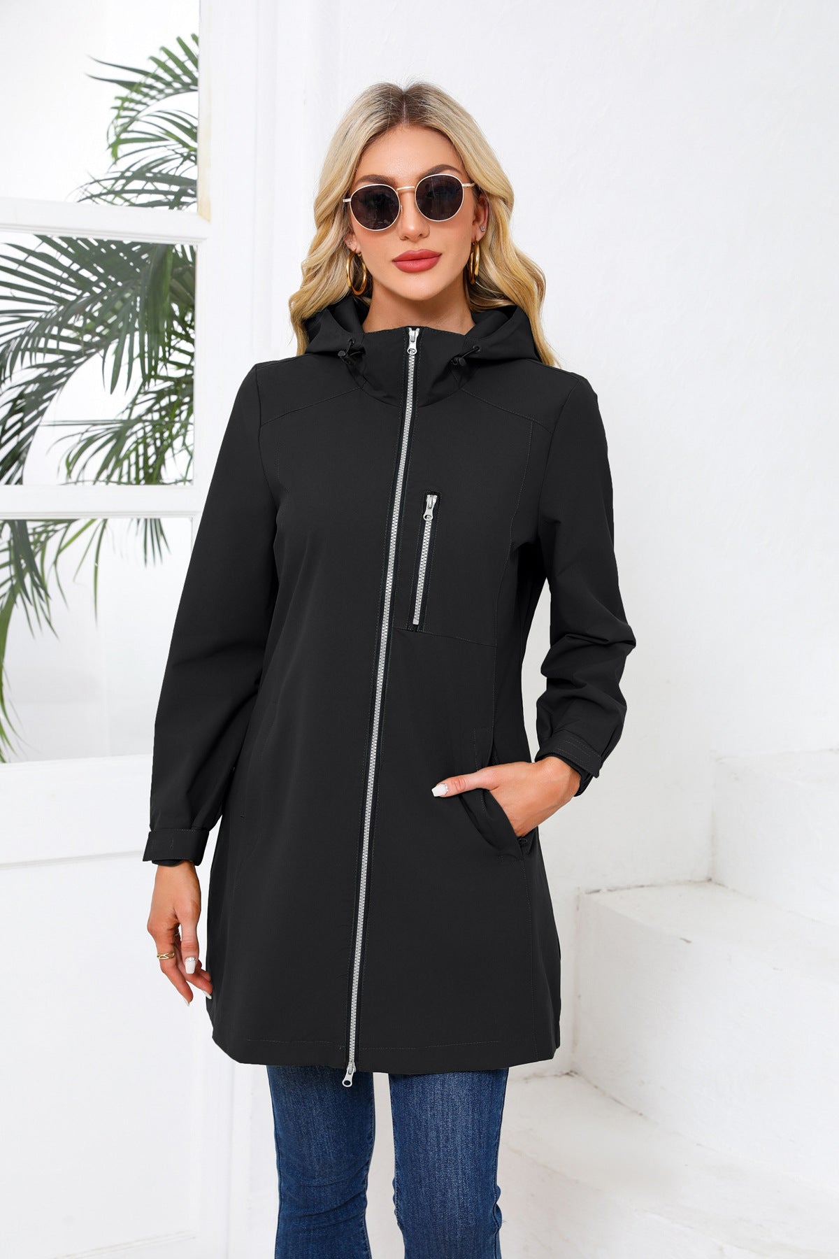Waterproof Hooded Windbreaker Coat