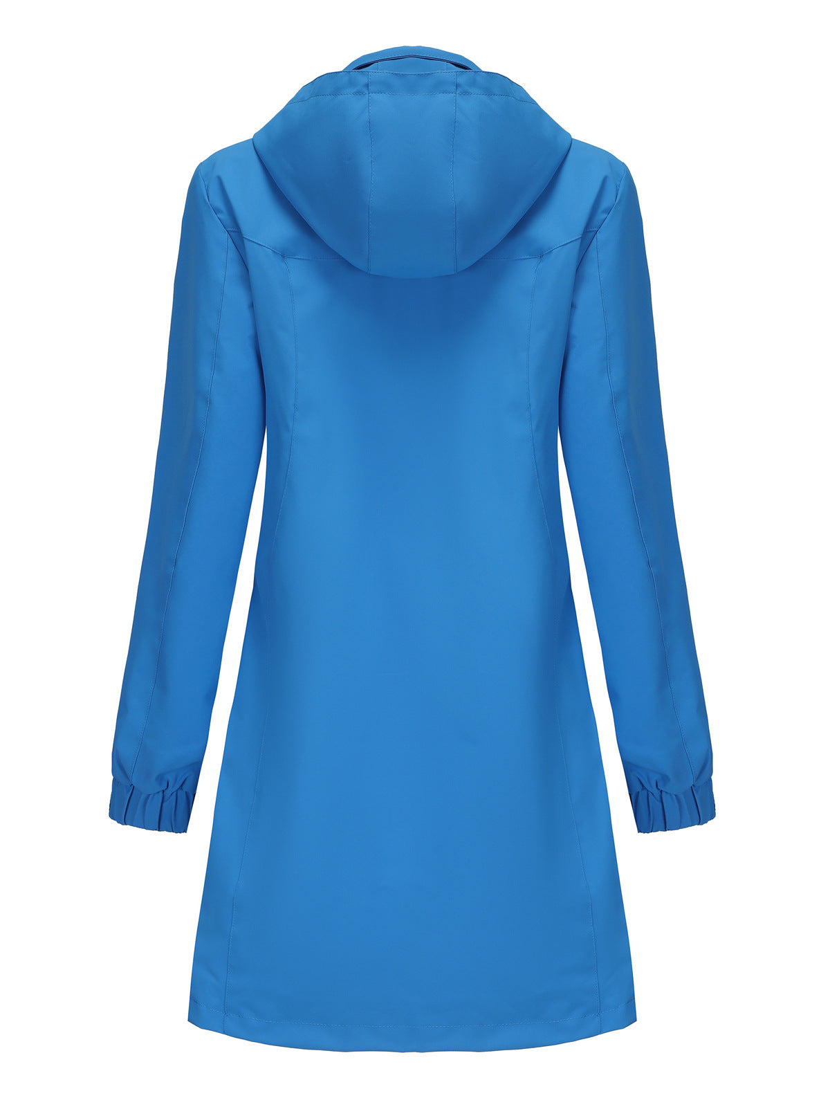 Solid Color Long Sleeve Windbreaker Coat