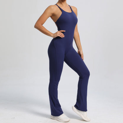Open Back Sporty Jumpsuit