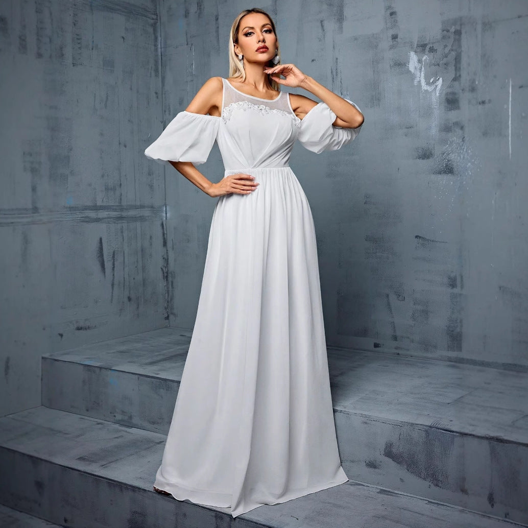 Ball Gown Slim Fit Cocktail Dress Bridesmaid, Special Occasion Dress White