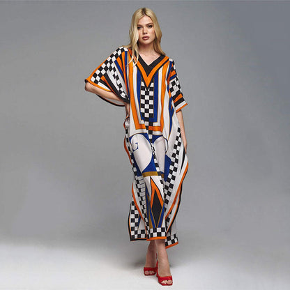 Skylar Vintage Printed Kaftan One Size Geometry